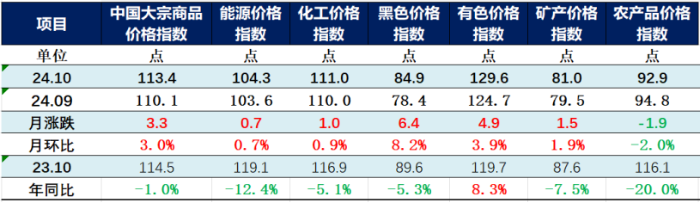 （正）2024年10月中國大宗商品價格指數新聞稿335